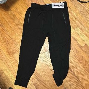 Black Rewash Joggers zipper pockets